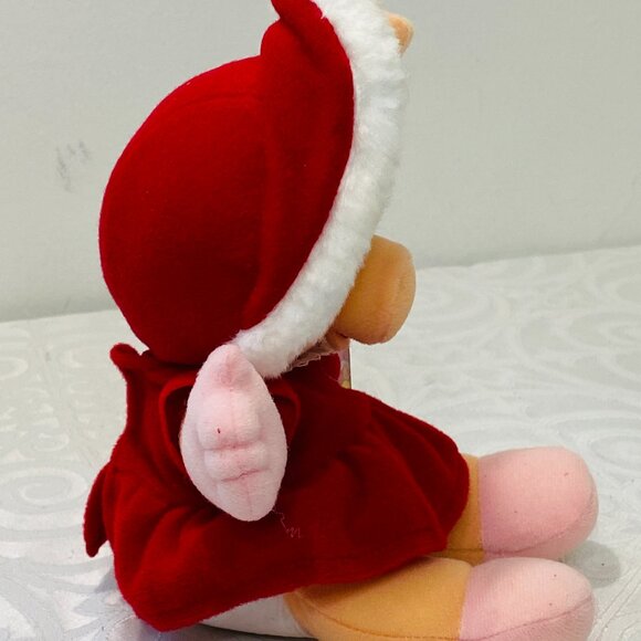 VNTG BABY MISS PIGGY CHRISTMAS Muppet Babies McD's 1988 Plush Red Dress W/Tags - Picture 3 of 7